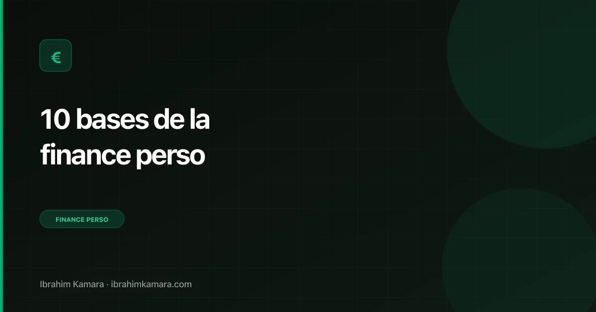 10 bases finance personnelle