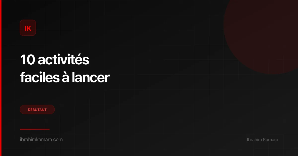 Activité en ligne facile débutant