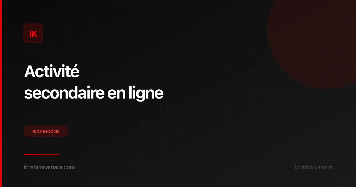 Activité secondaire en ligne salarié
