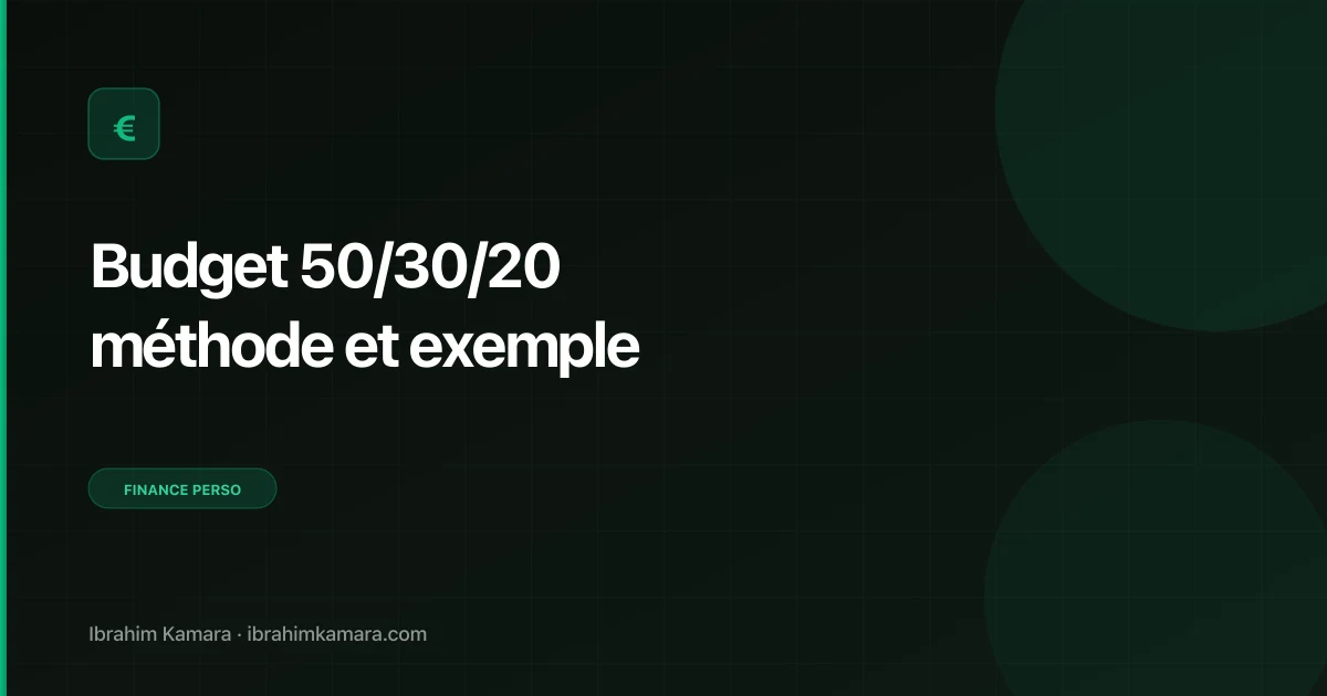 Méthode budget 50 30 20