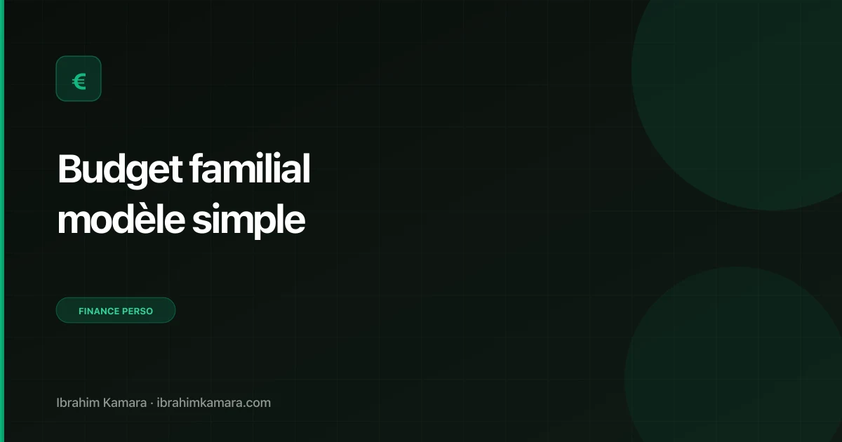 Modèle budget familial