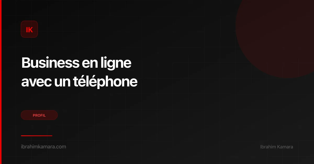 Business en ligne avec un téléphone