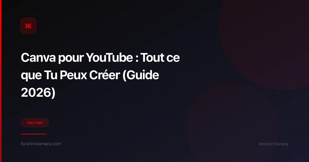 Canva pour YouTube — guide complet