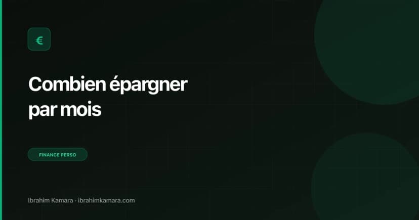 Combien épargner par mois