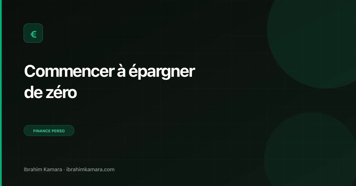 Commencer à épargner zéro