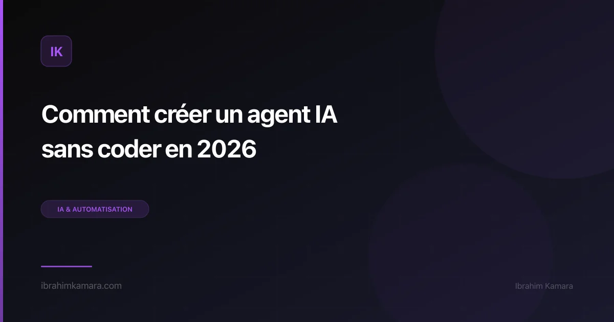 Créer agent IA sans coder