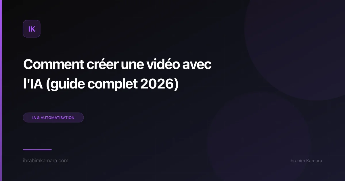 Créer vidéo avec IA