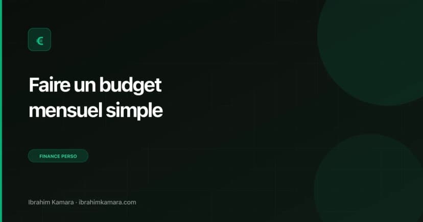 Faire un budget mensuel simple