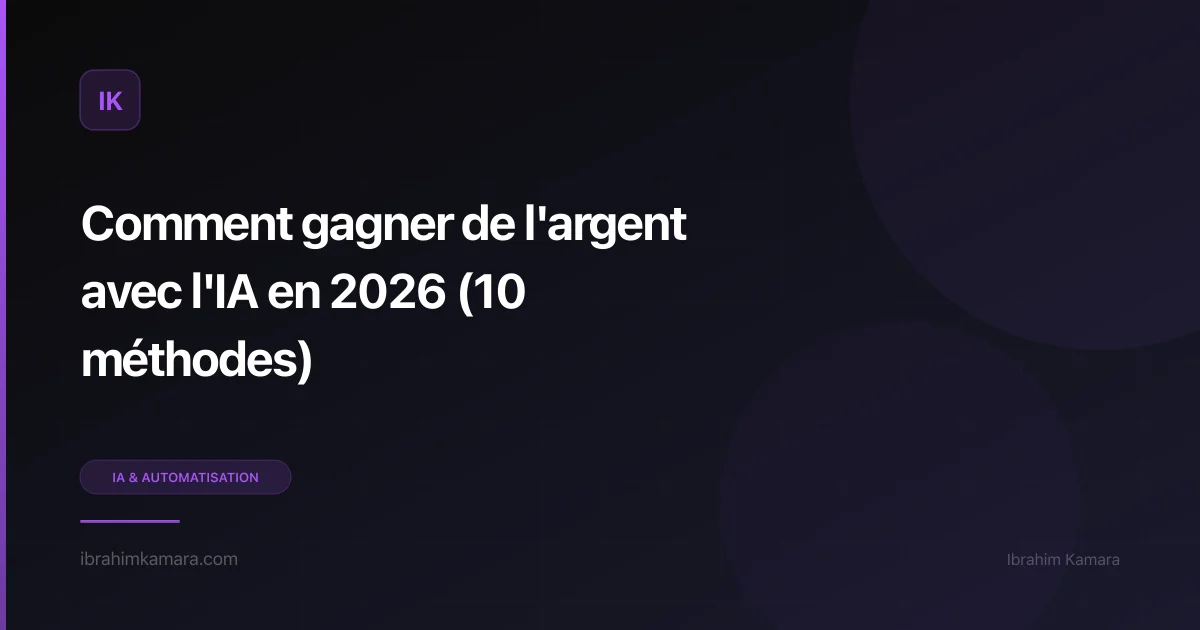 Gagner argent avec IA