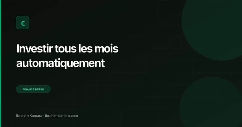 Investir tous les mois automatiquement DCA
