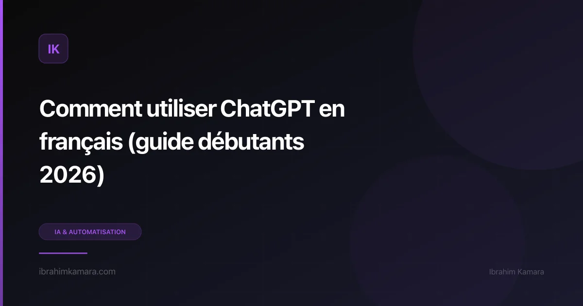 ChatGPT français débutants
