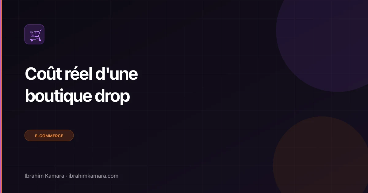 Coût réel boutique dropshipping