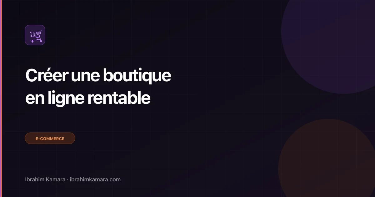 Créer boutique en ligne rentable