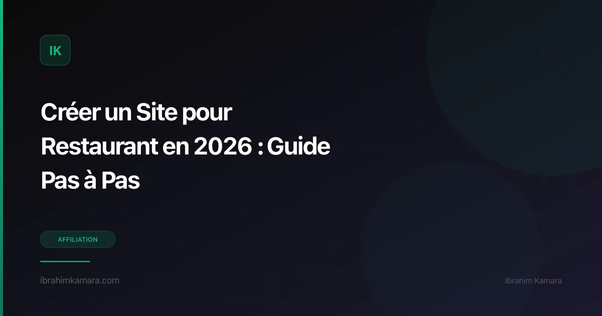 Créer un site pour restaurant en 2026
