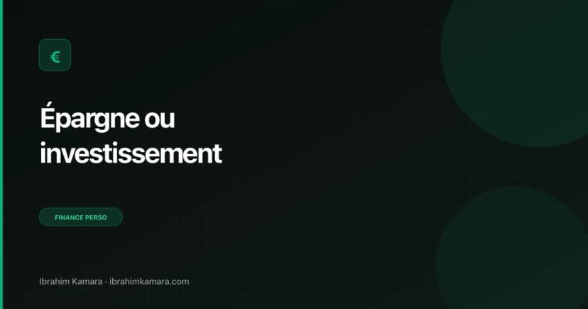 Épargne ou investissement commencer