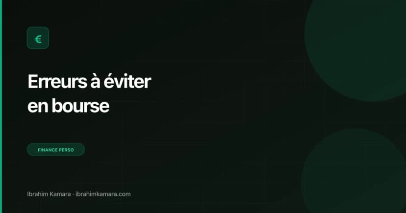 Erreurs à éviter débuter bourse