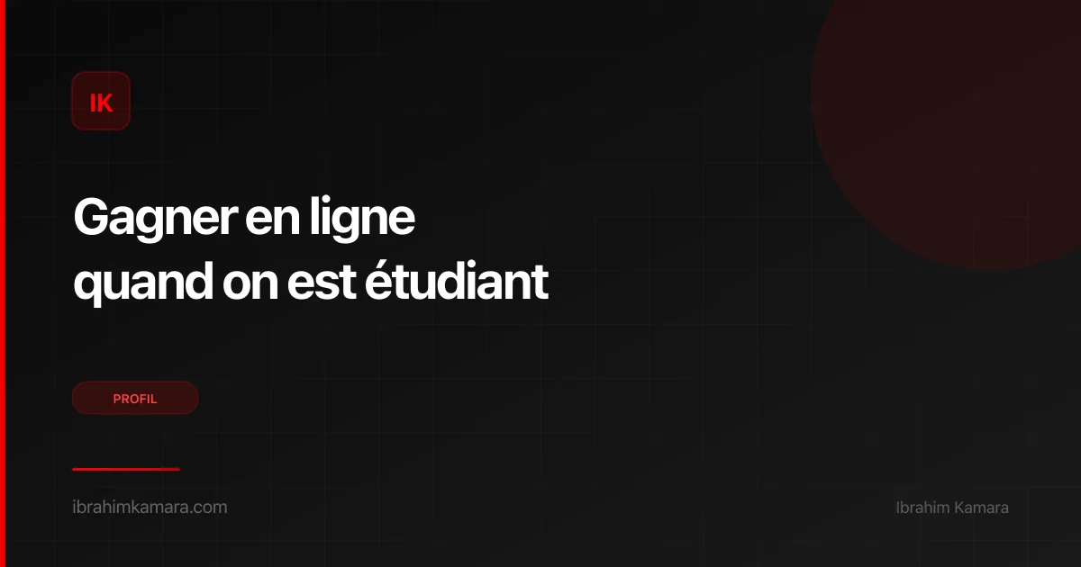 Gagner argent en ligne étudiant