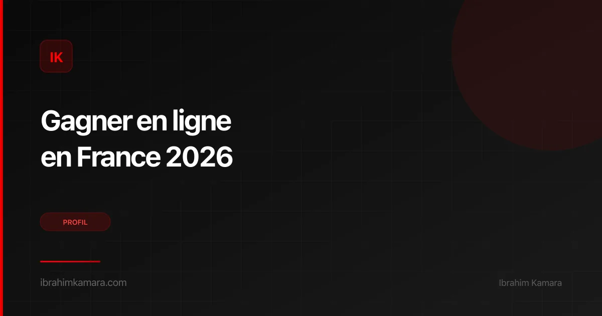 Gagner argent en ligne en France 2026