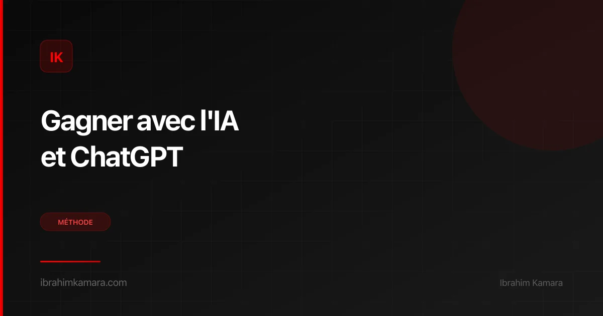 Gagner argent avec IA ChatGPT