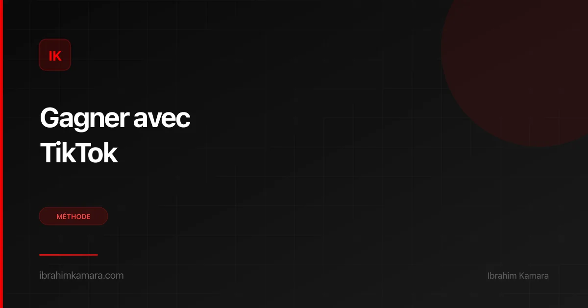 Gagner argent TikTok débutant