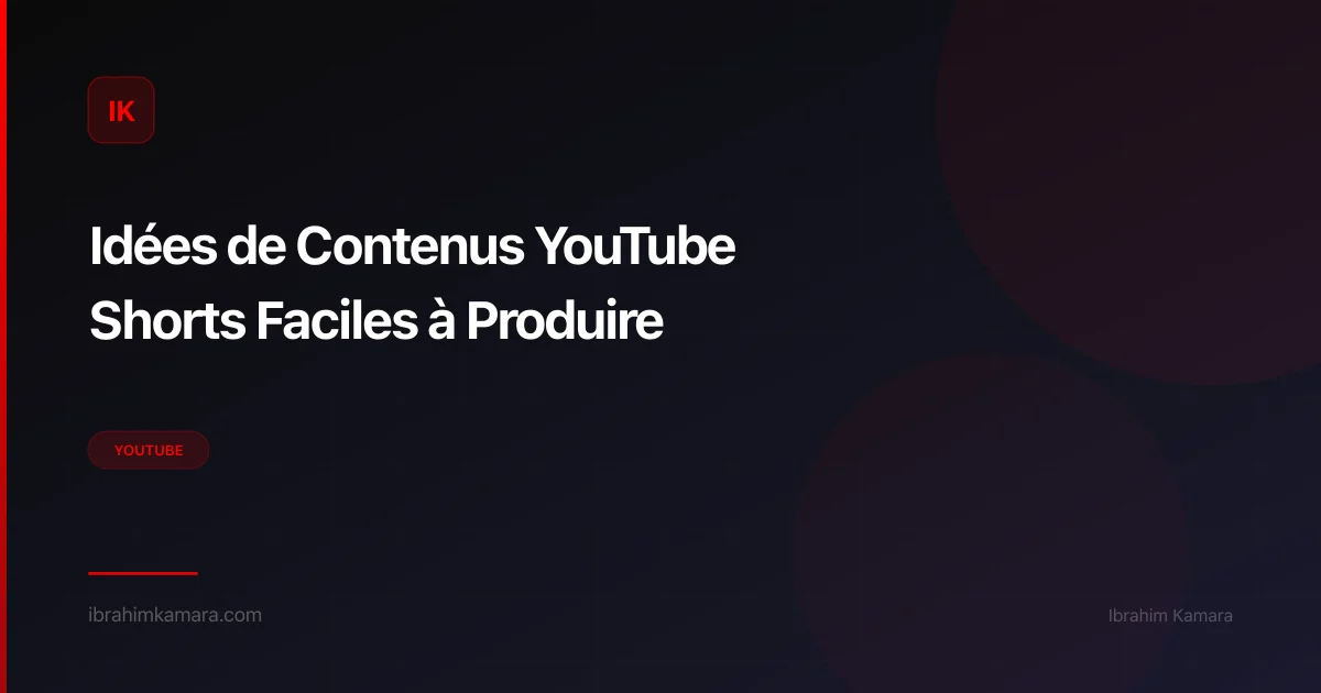 Idées de contenus YouTube Shorts