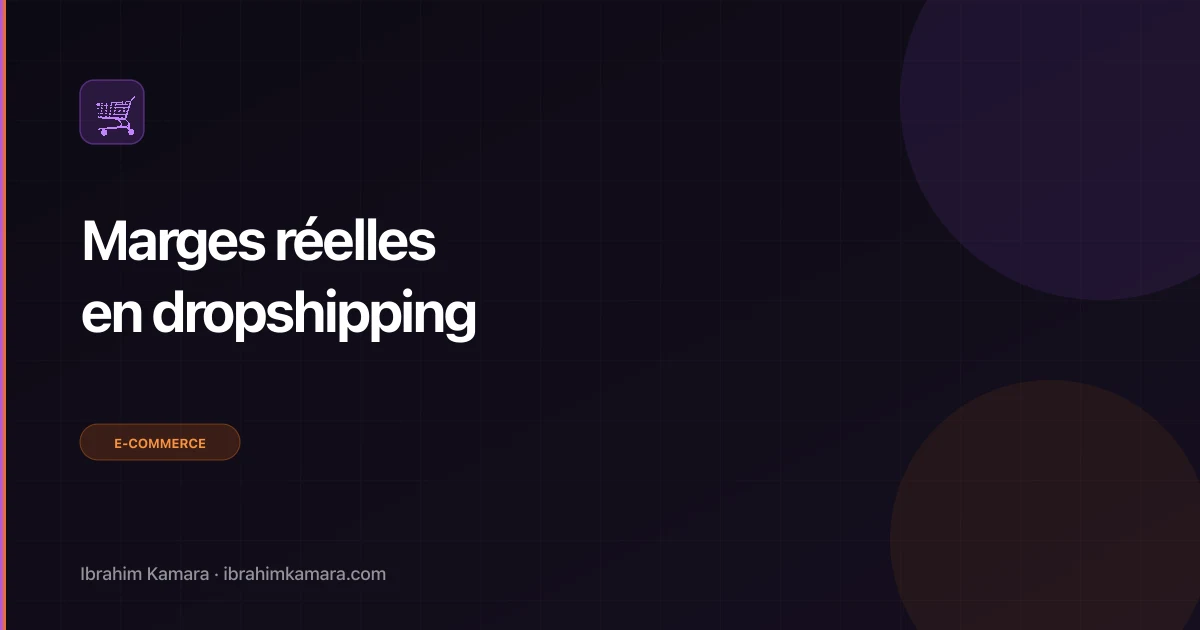 Marges réelles dropshipping