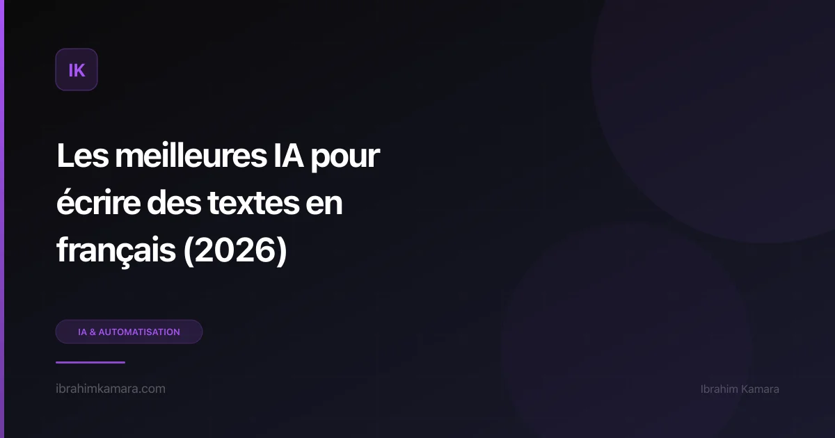IA écrire textes français
