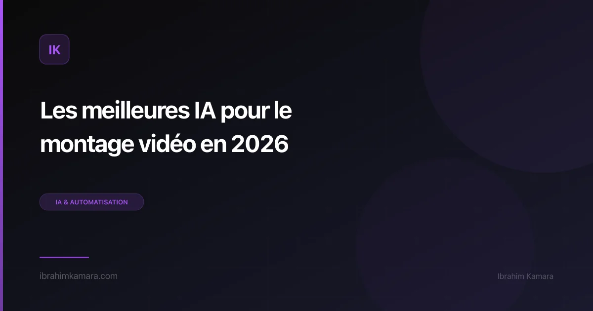IA montage vidéo