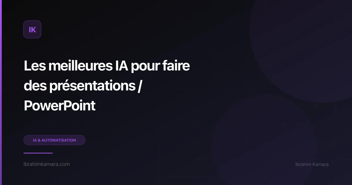 IA présentations PowerPoint