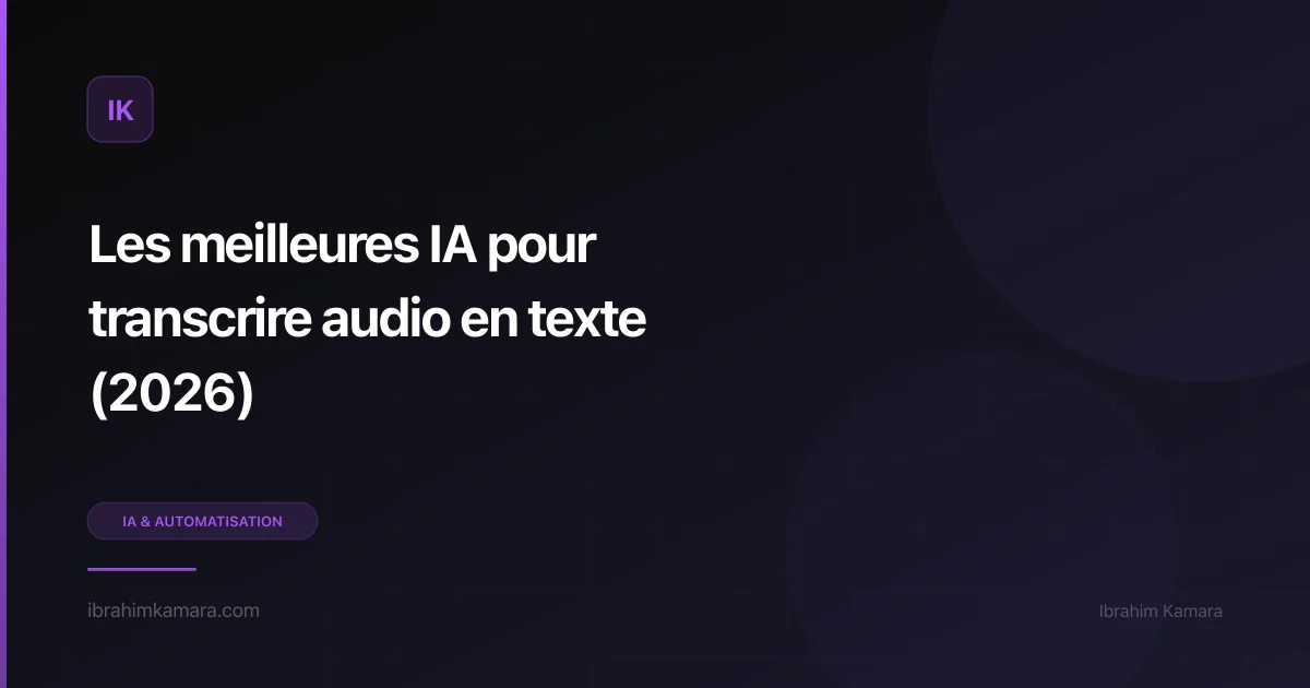 IA transcription audio