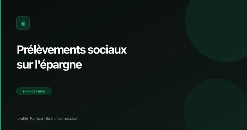 Prélèvements sociaux épargne