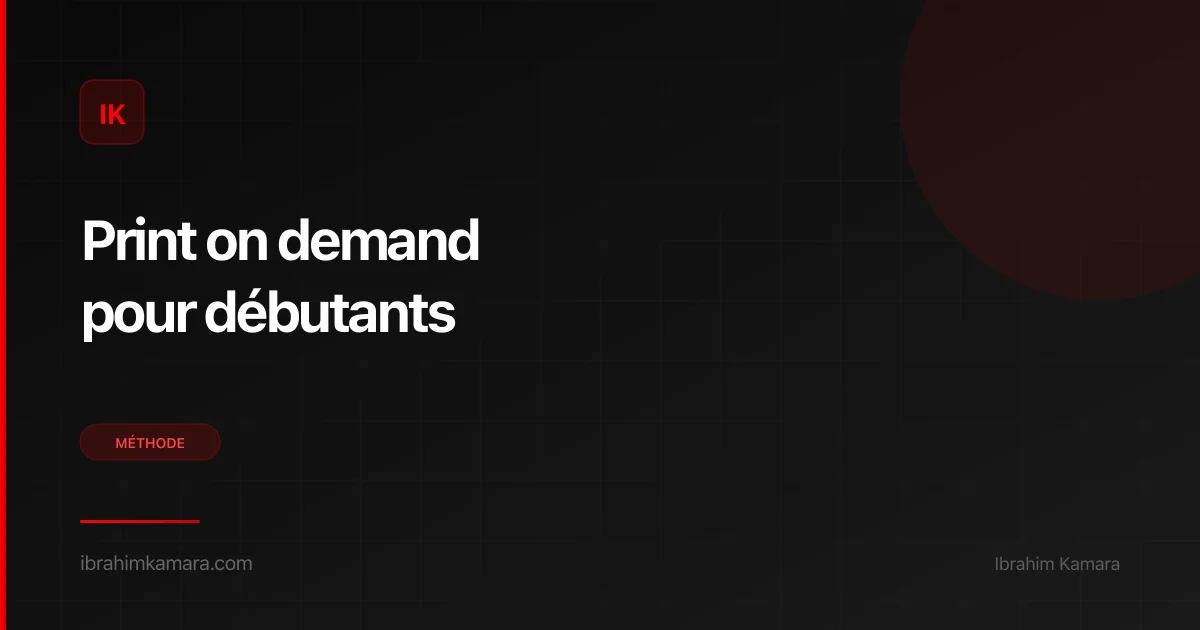 Print on demand débutant