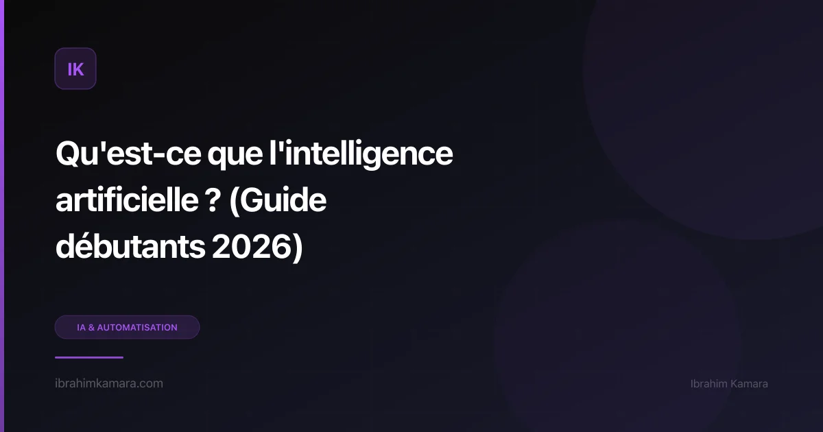 Qu'est-ce que l'IA débutants