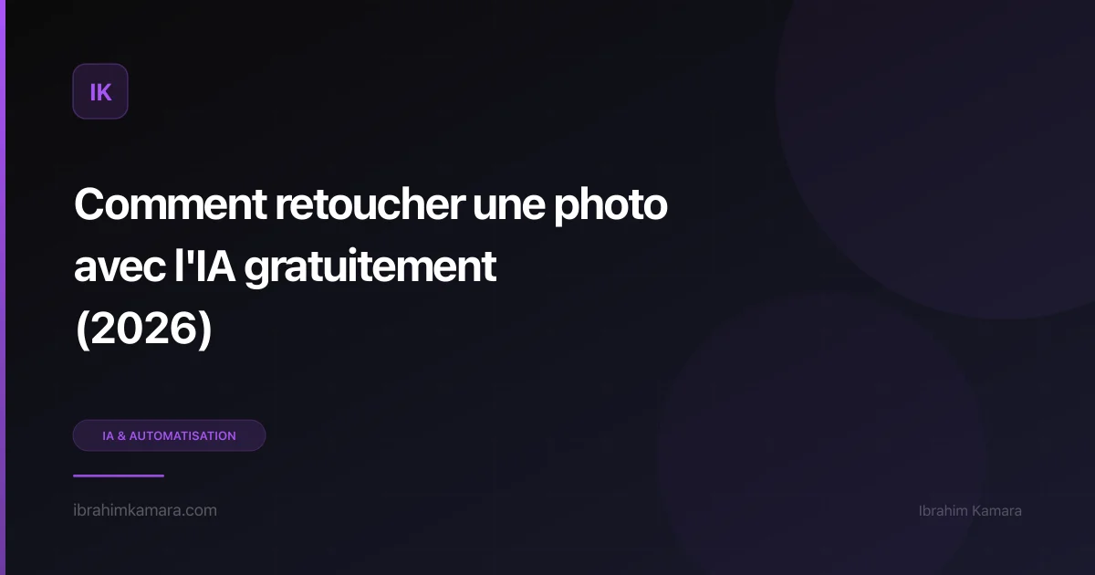 Retoucher photo avec IA