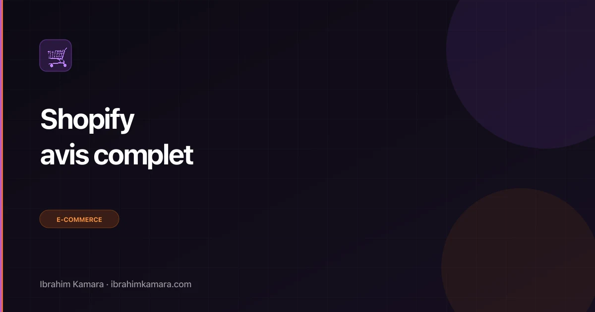 Shopify avis complet