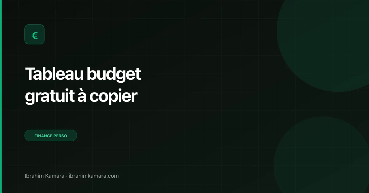 Tableau budget gratuit modèle