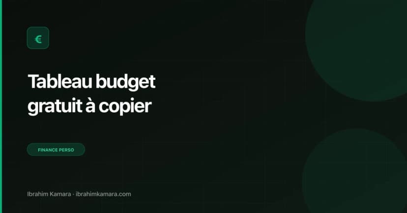 Tableau budget gratuit modèle