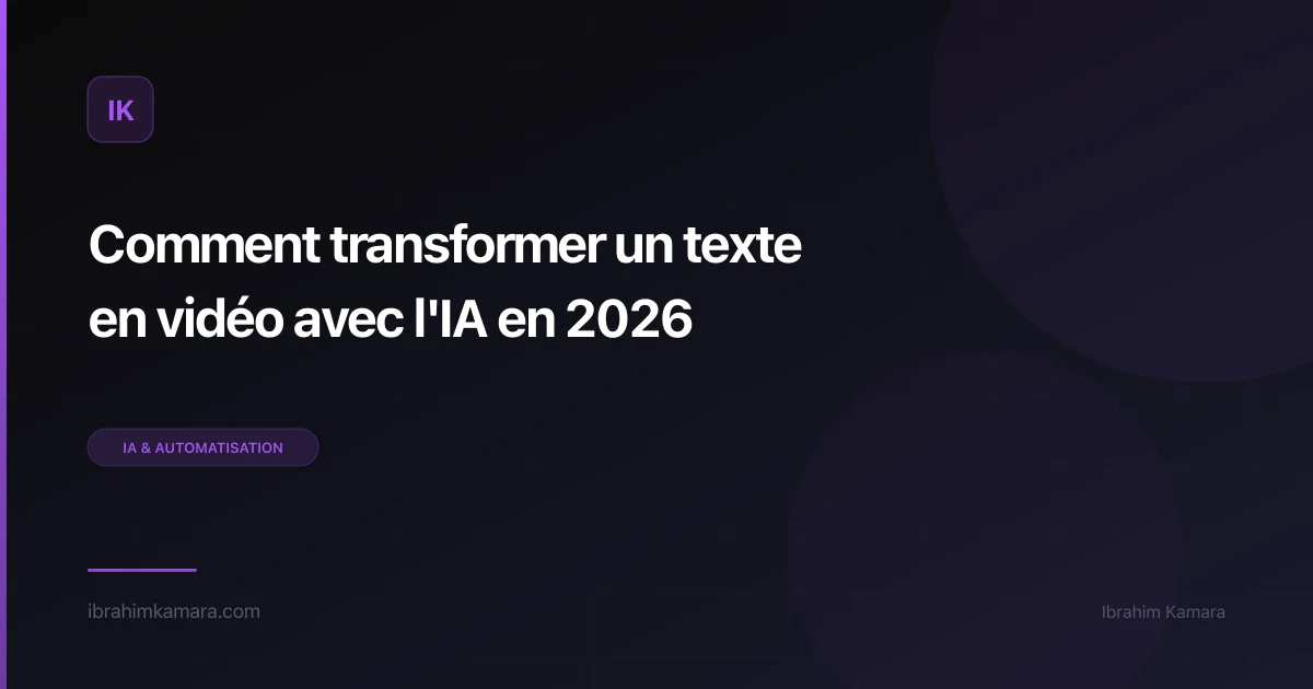 Texte en vidéo IA