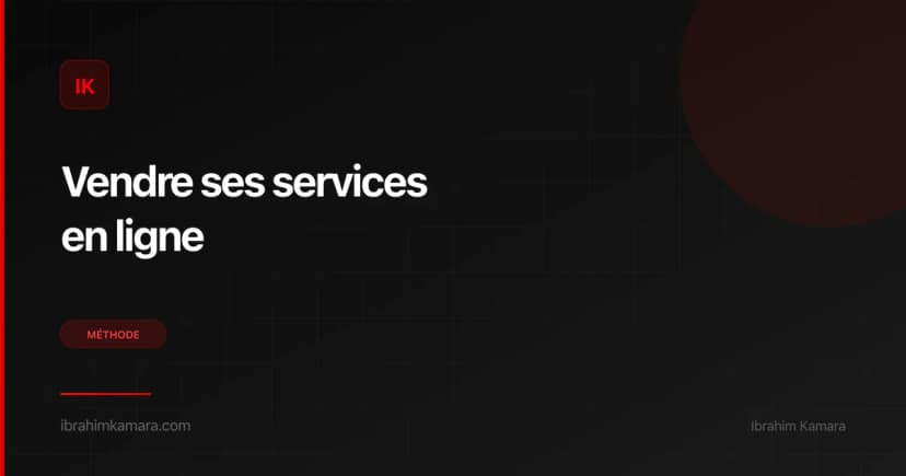 Vendre ses services en ligne débutant