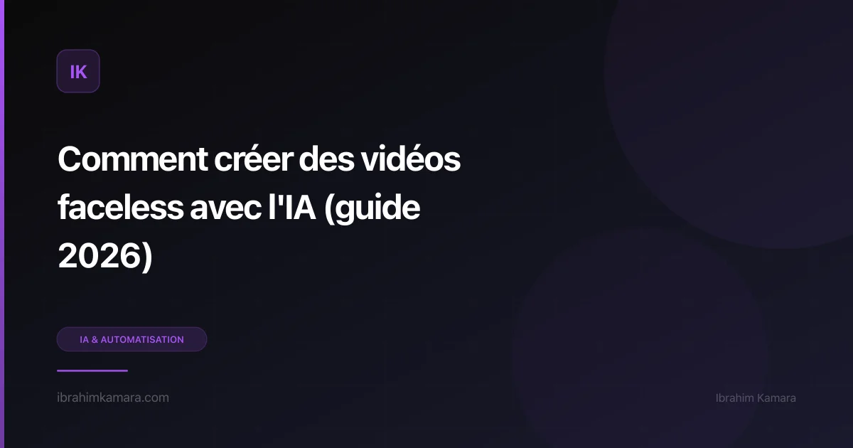 Vidéos faceless avec IA