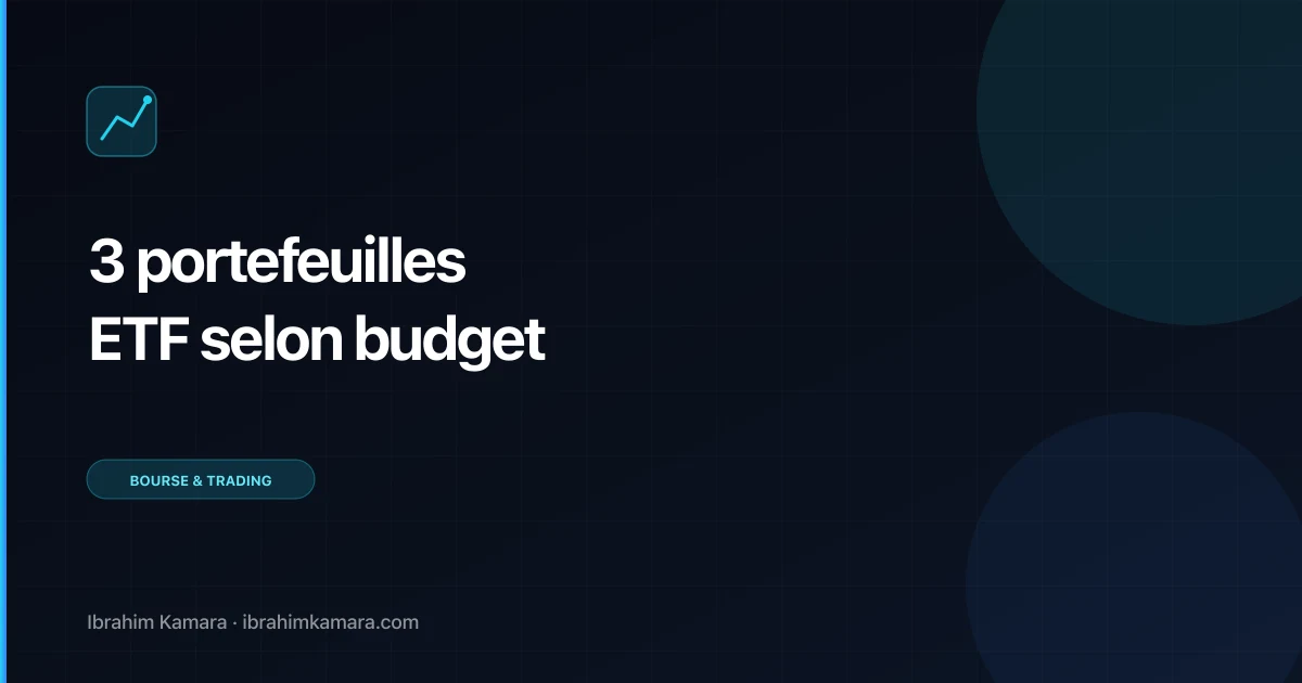 3 portefeuilles ETF selon budget