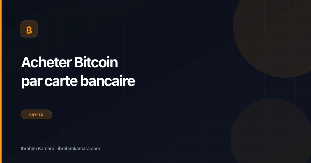 Acheter Bitcoin carte bancaire