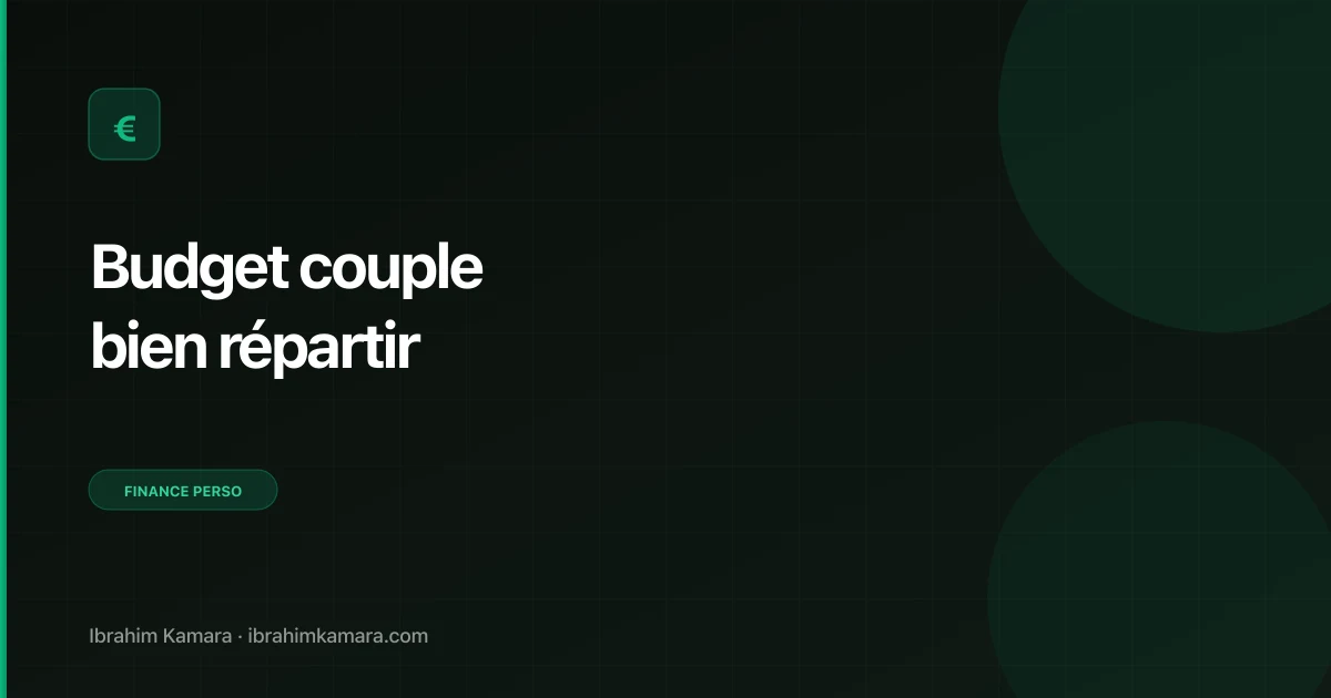 Budget couple répartition dépenses