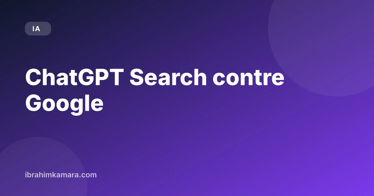 ChatGPT Search contre Google