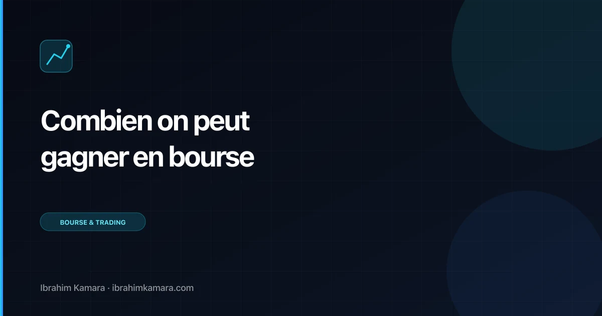 Combien on peut gagner en Bourse