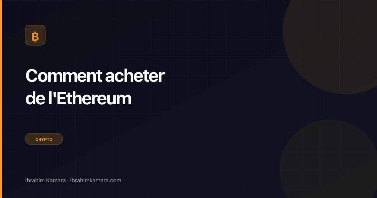 Comment acheter Ethereum