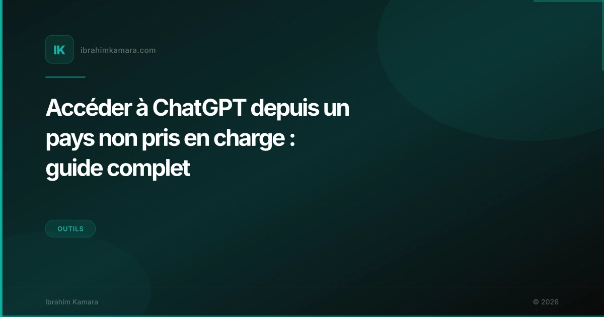 Utiliser ChatGPT dans n'importe quel pays