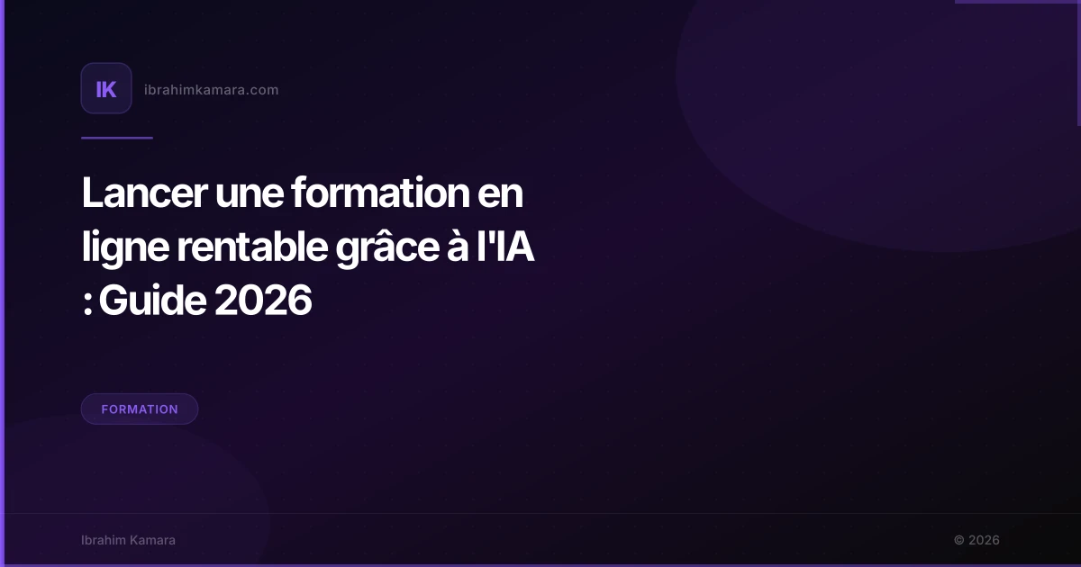 Vendre une formation en ligne avec l'IA