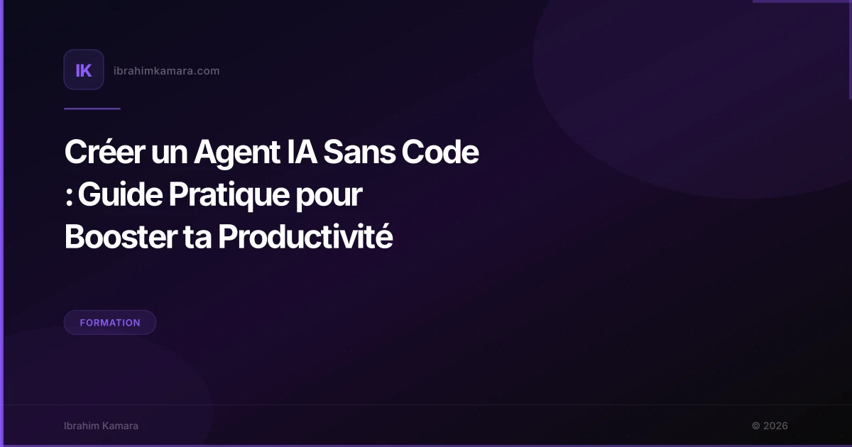 Créer un agent IA sans code