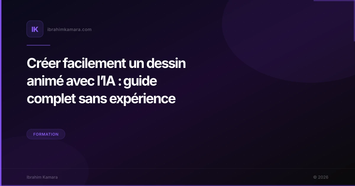 Dessin animé avec l'IA sans compétences